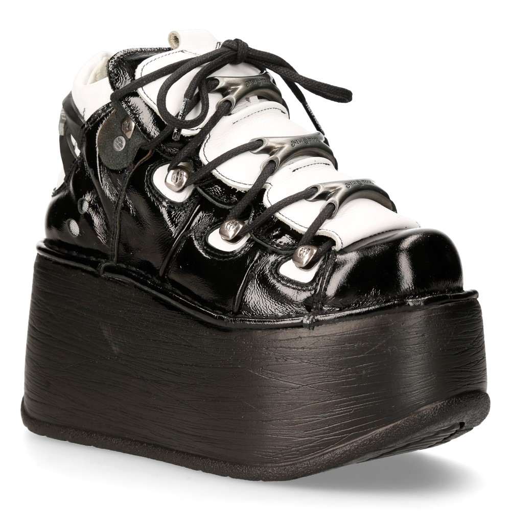 New Rock - M-106-S118 Plateau sneakers - Zwart/Wit
